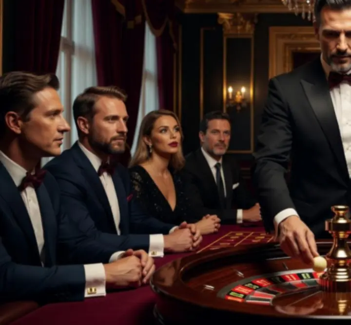 Dealer prowadzący grę przy stole ruletki