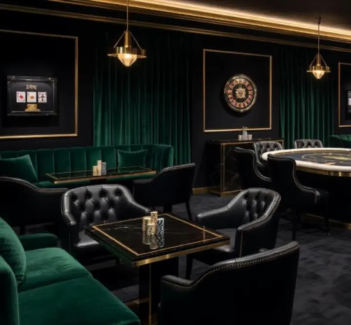 Eleganckie wnętrze klubu podczas eventu kasynowego